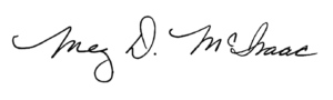  Meg's signature